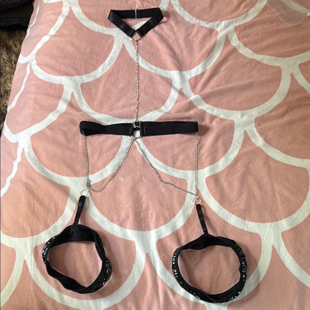 Black and Silver Harness Set